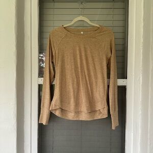 Tan Long Sleeve Loungewear Tee